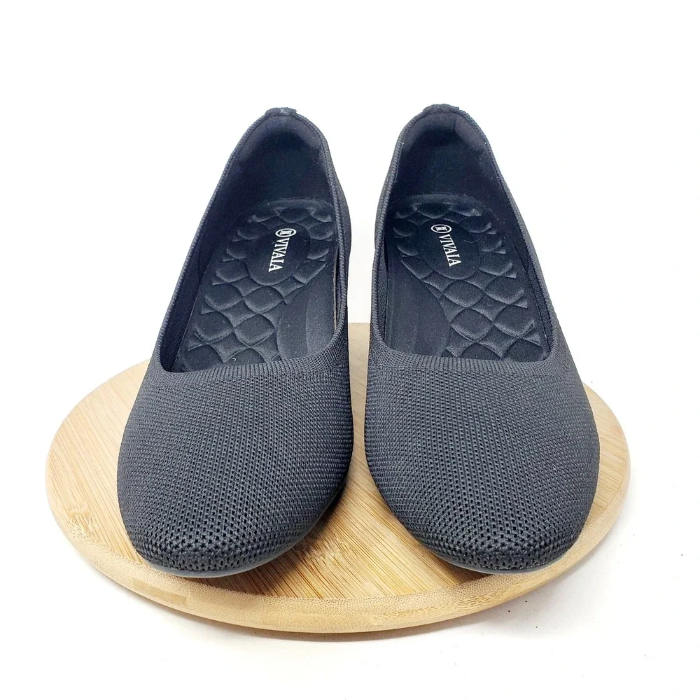 Vivaia Tamia Wedge Shoes Womens 42 Black Pump Heel